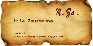 Mile Zsuzsanna névjegykártya