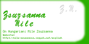 zsuzsanna mile business card